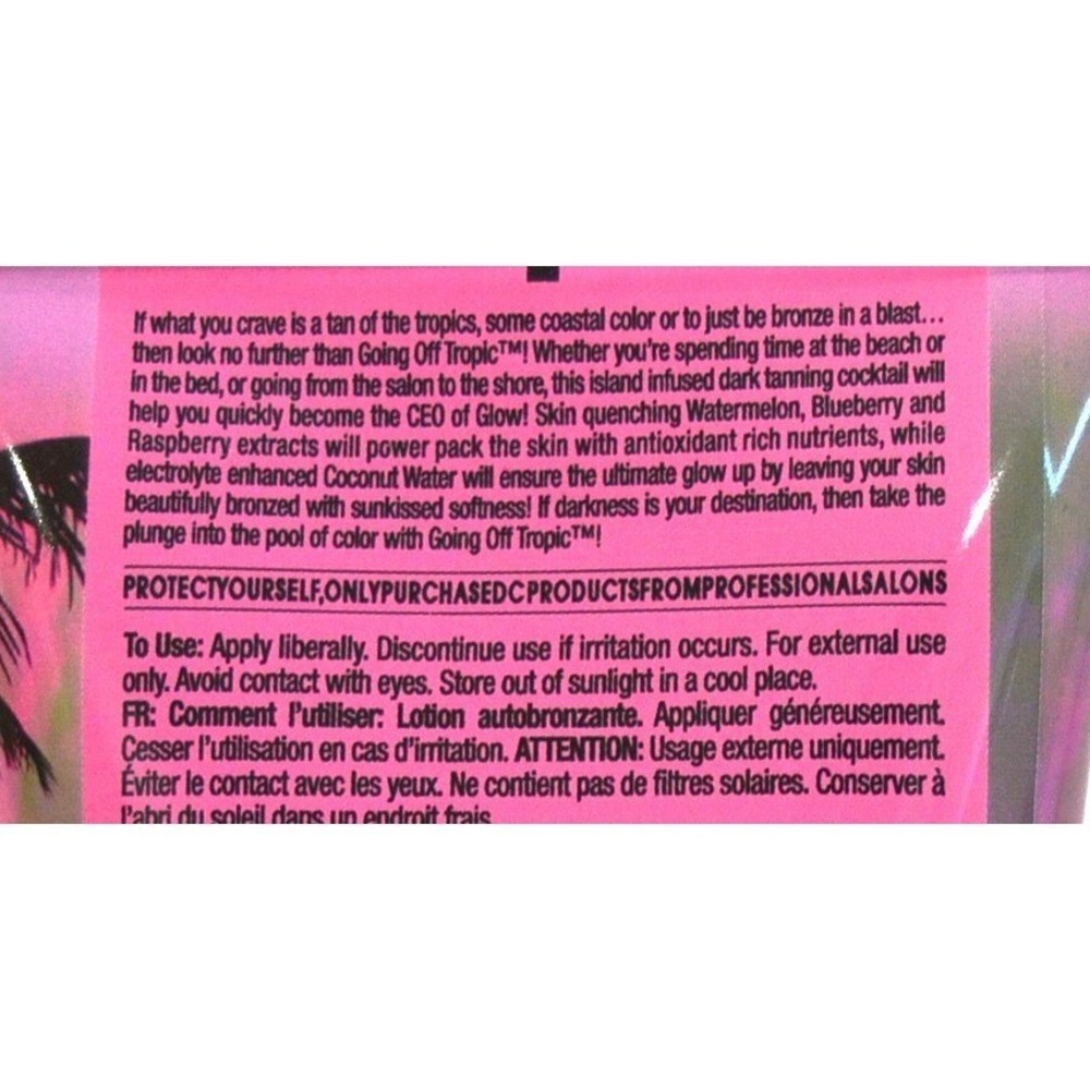 Devoted Creations Going Off Tropic Dark Tanning Lotion Indoor Outdoor 8.5 oz - Picture 3 of 4